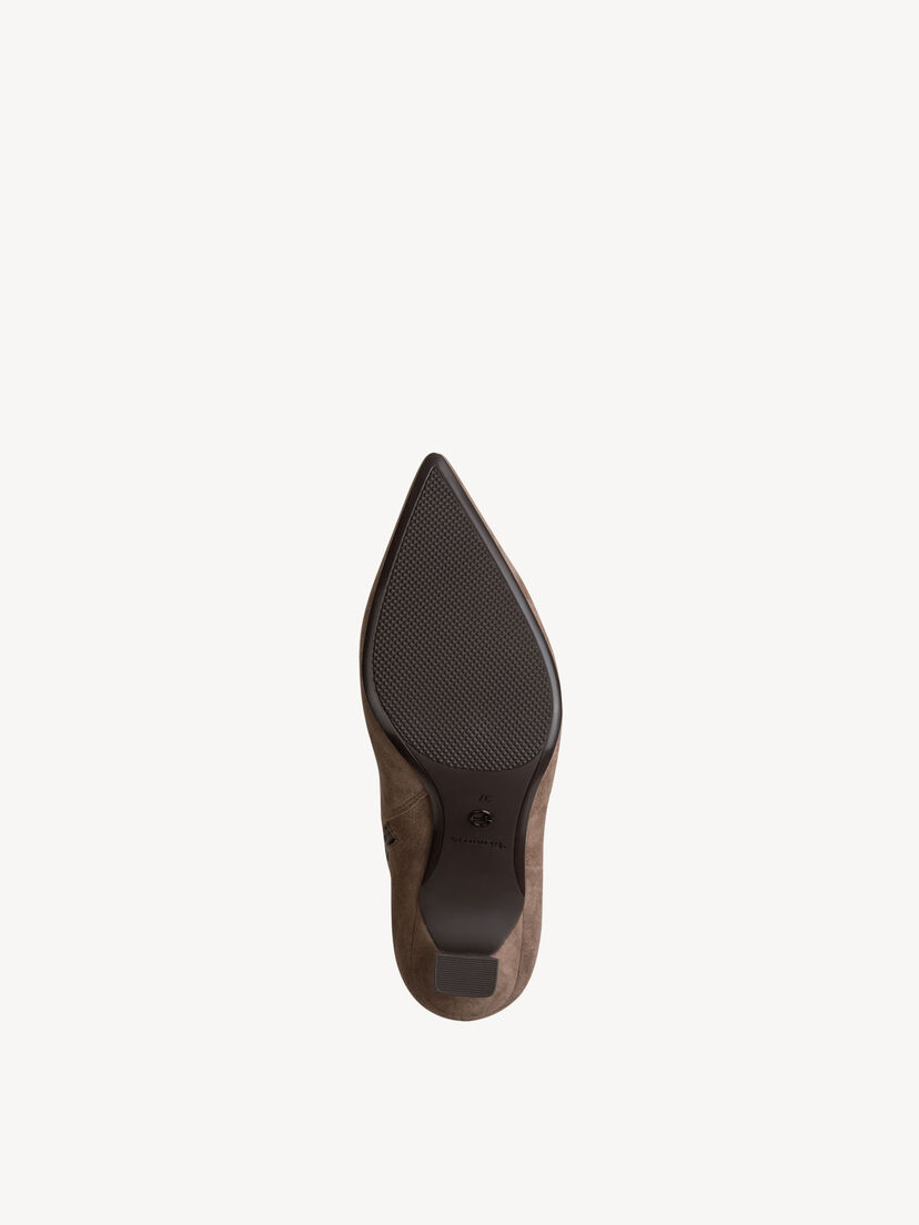 Leren Enkellaarsje - beige, TAUPE, hi-res