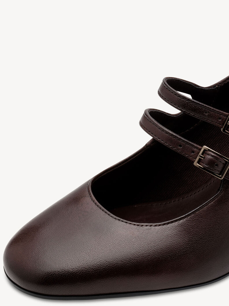 Escarpin en cuir - marron, MAHOGANY, hi-res