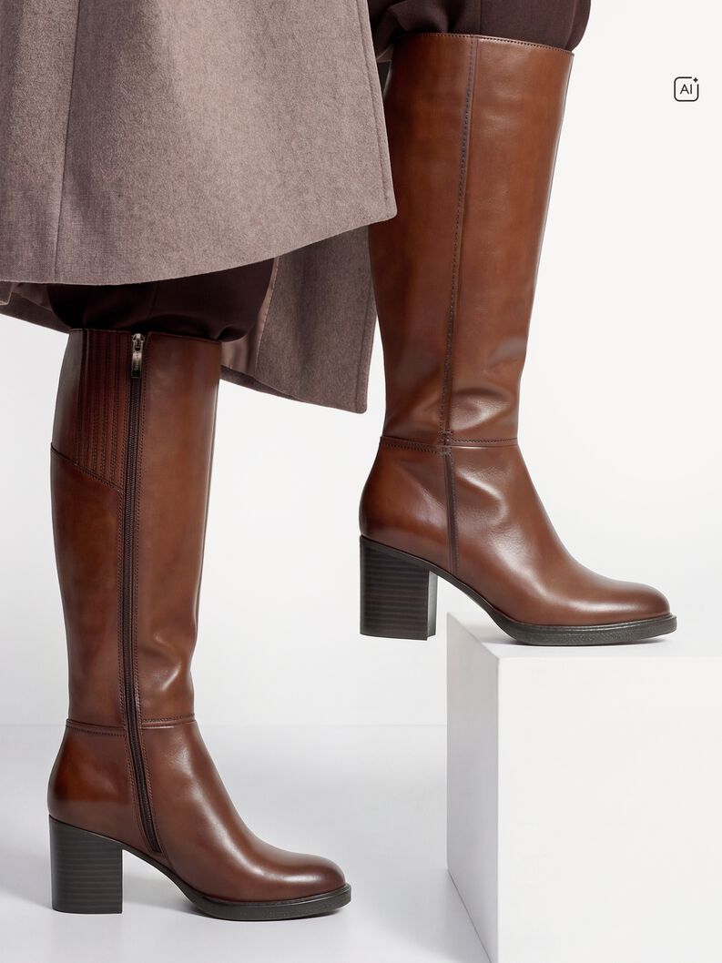 Lederstiefel - braun, MUSCAT, hi-res