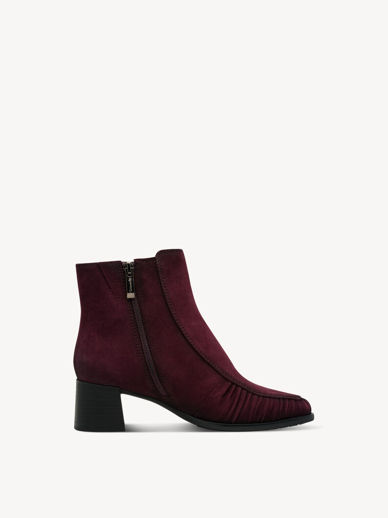 Lederstiefelette - rot, MERLOT, hi-res