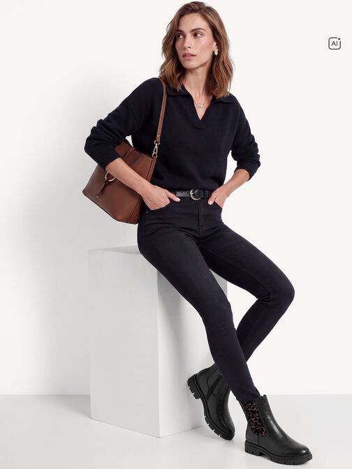 Bottine Chelsea, BLACK/LEOPARD, hi-res
