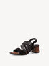Leather Heeled sandal - undefined, BLACK/COGNAC, hi-res