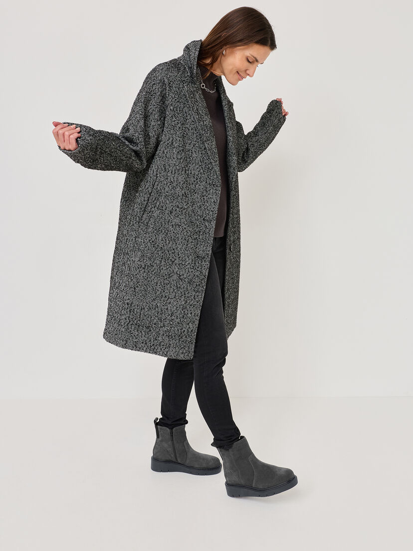 Leren Enkellaarsje - grijs, ANTRAC. SUEDE, hi-res