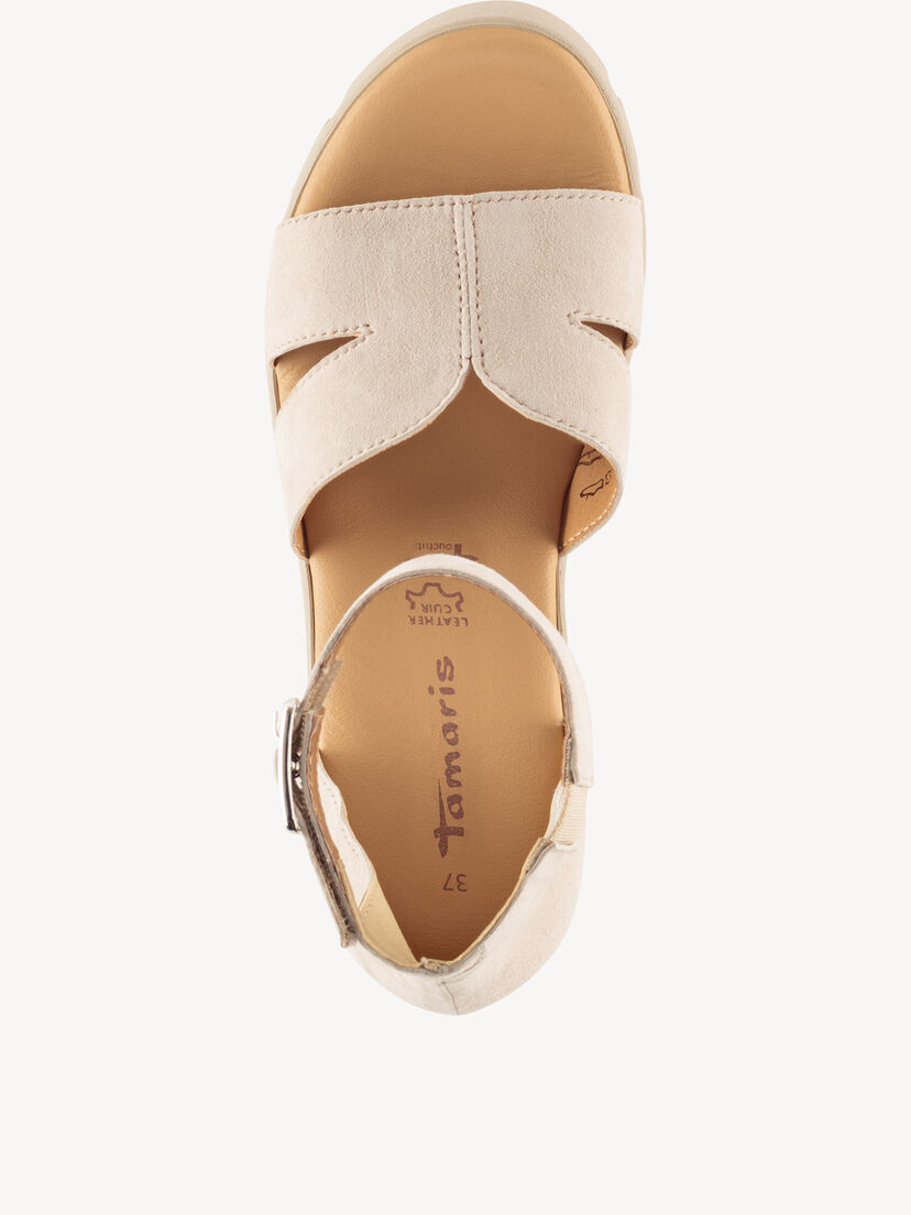 Leren Sandaaltje - beige, TAUPE, hi-res