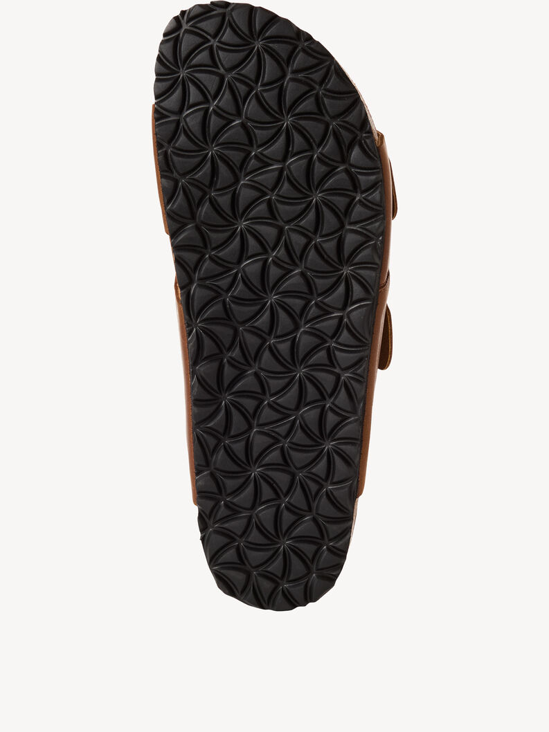 Lederpantolette - braun, COGNAC PULL-UP, hi-res