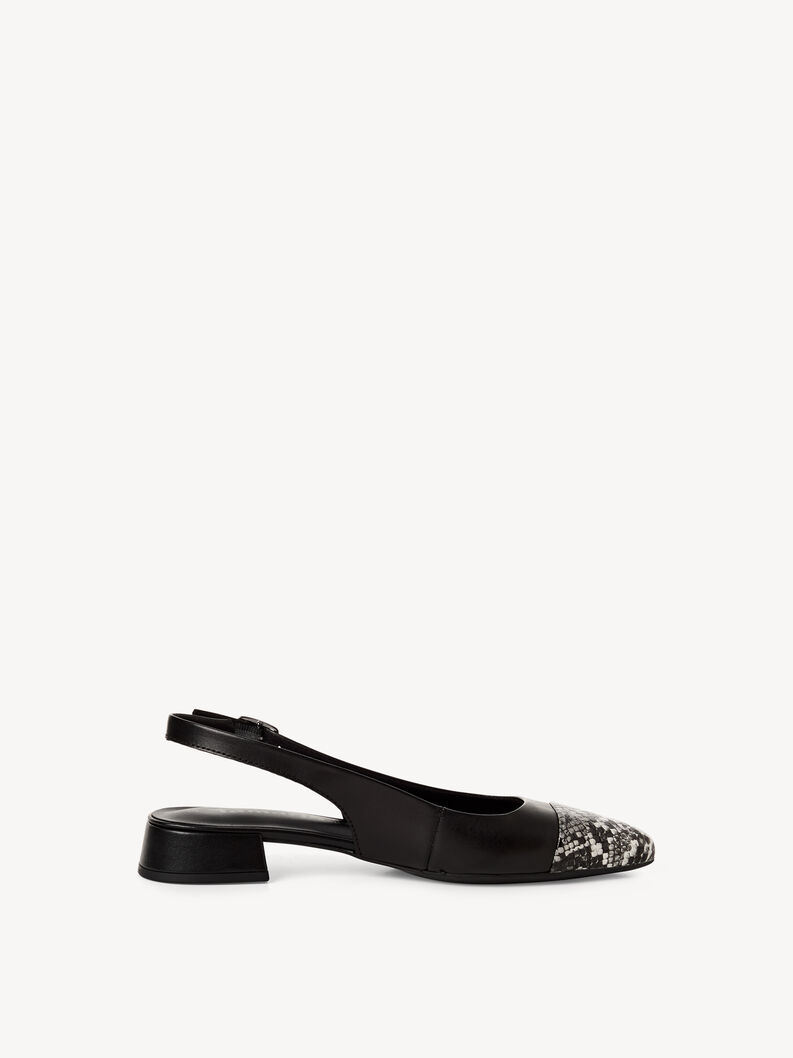 Sling pumps - black, BLACK STRUCT., hi-res