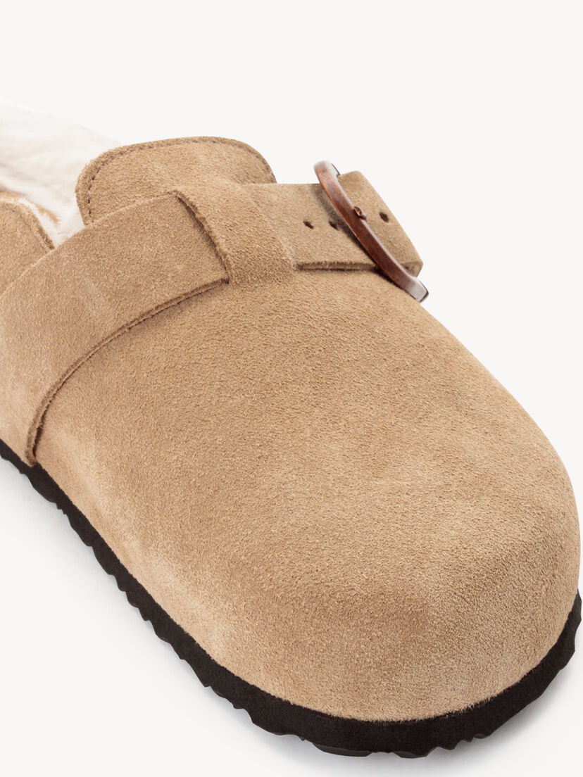 Leren Slipper - beige, TAUPE, hi-res
