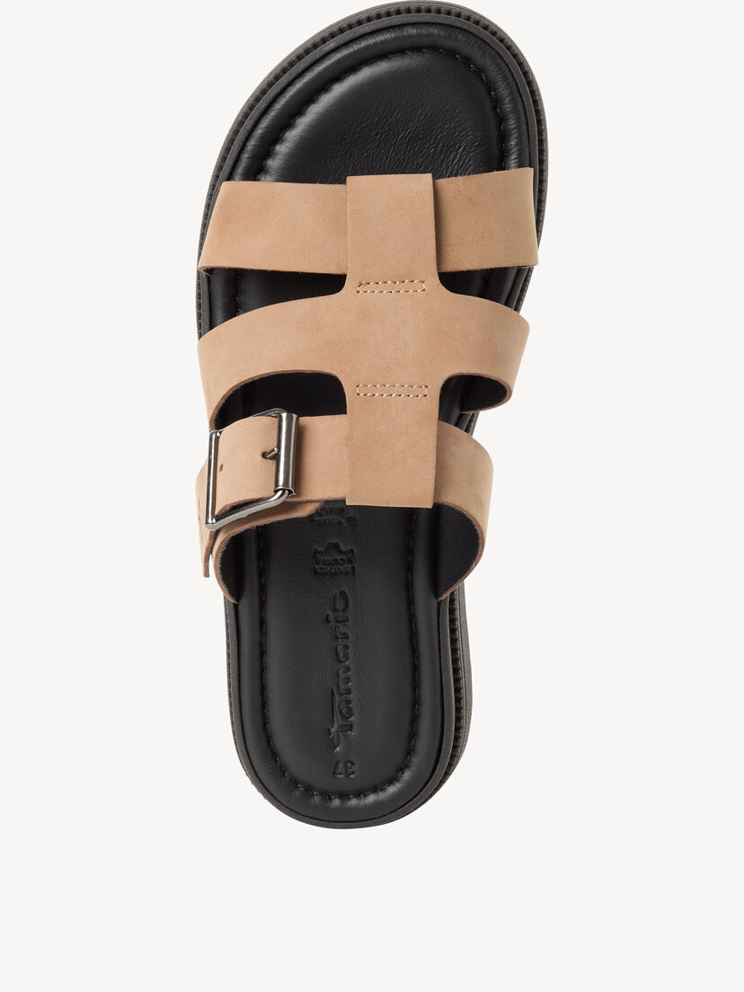 Leren Slipper - beige, TAUPE NUBUC, hi-res