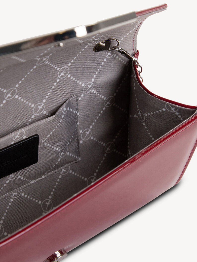 Borsetta senza manici - rosso, wine-Lack, hi-res