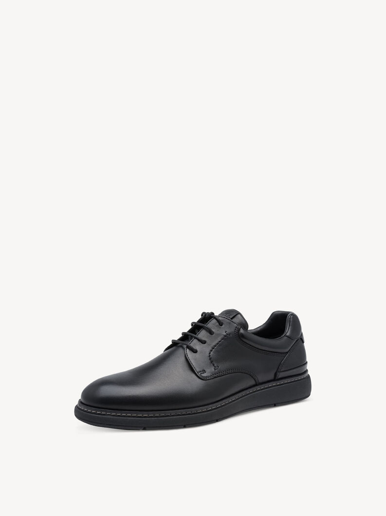 Leather Low shoes - black, BLACK LEATHER, hi-res