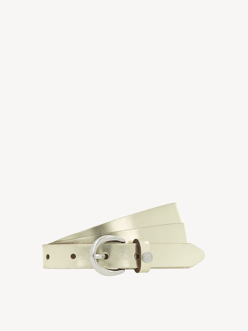 Leather Belt - gold, Platingold, hi-res