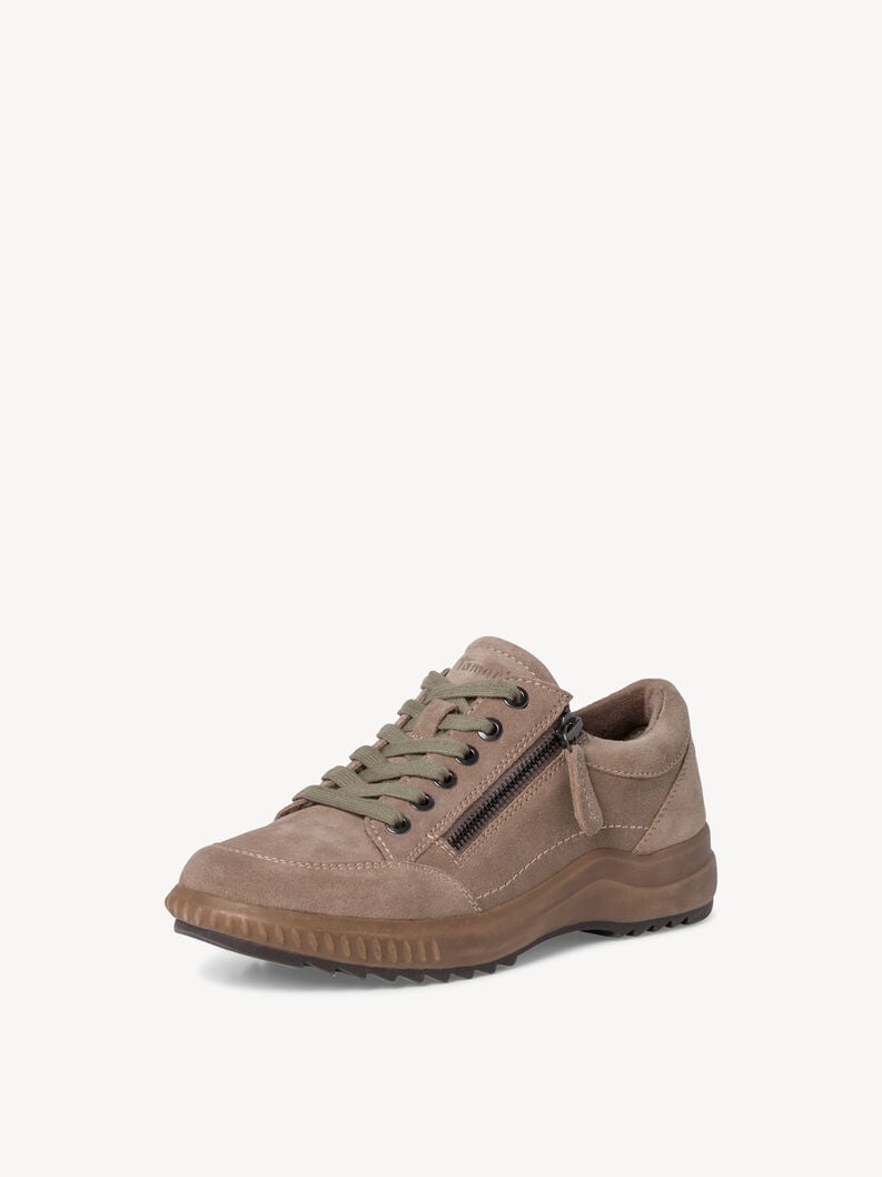Leather Sneaker - brown, TAUPE, hi-res