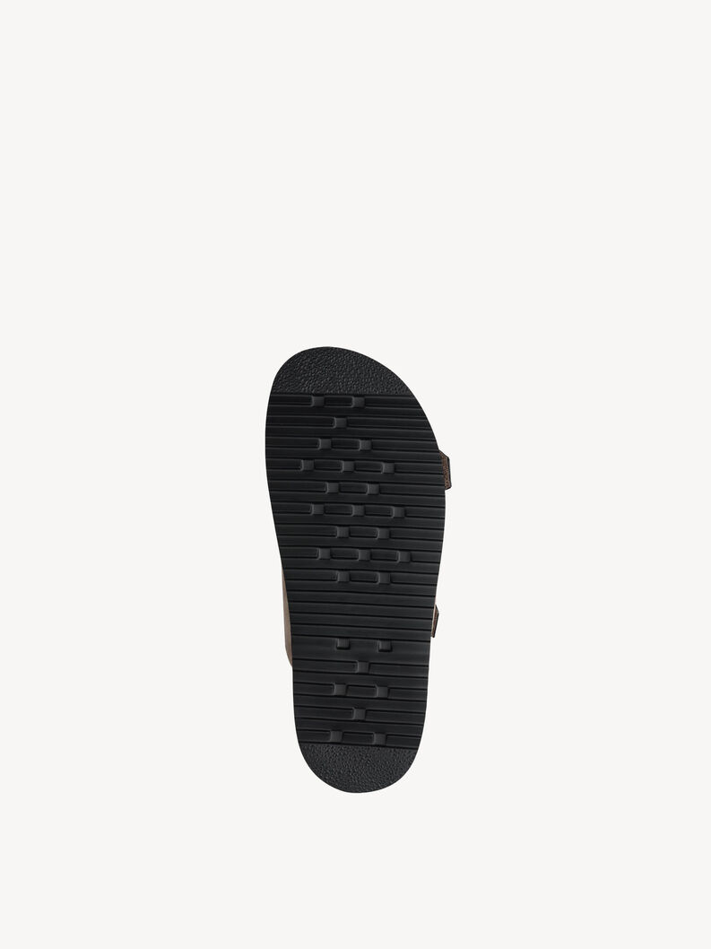 Lederpantolette - beige, TAUPE, hi-res