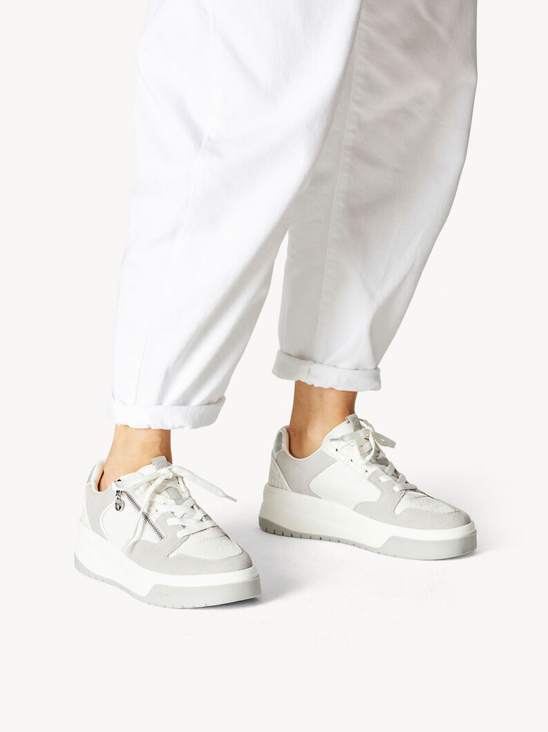 Sneaker - hvid, WHT/LT GREY CO, hi-res