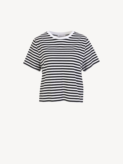 T-shirt oversize, Bright White/Black Beauty Striped, hi-res