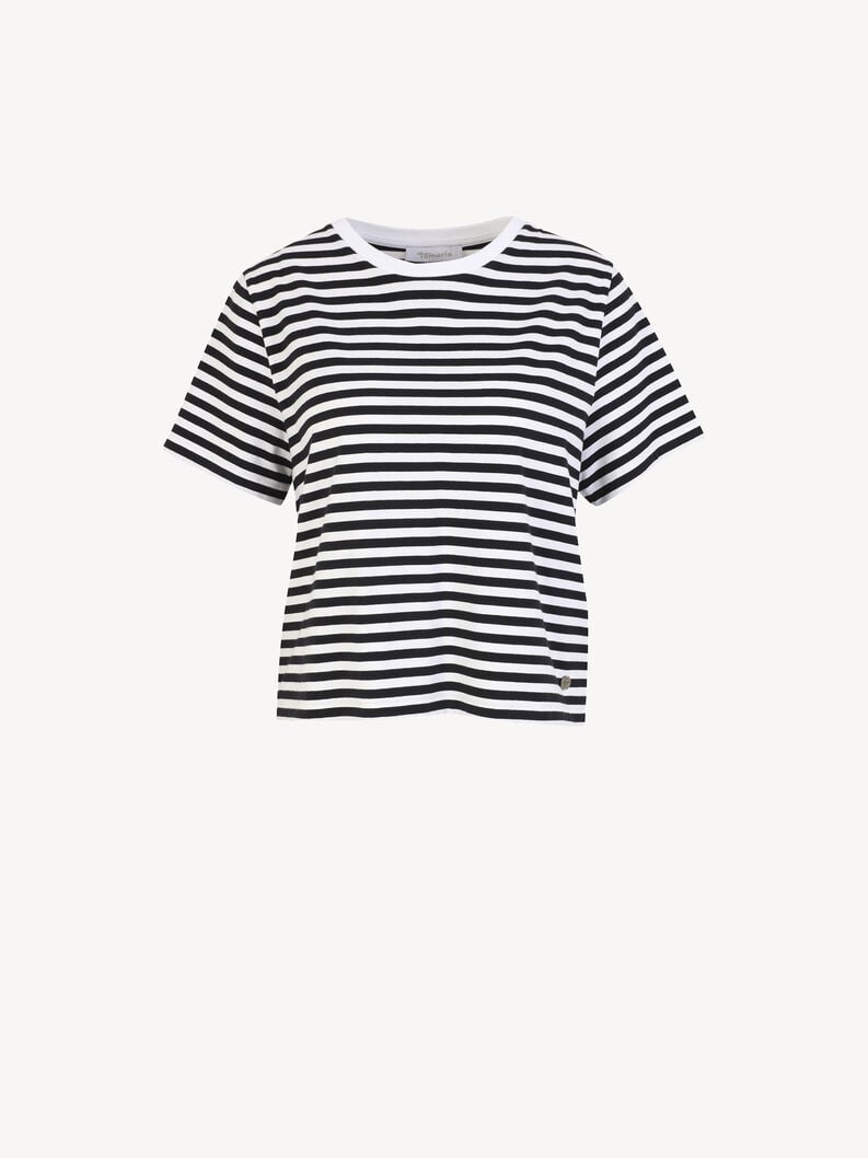 Oversized T-Shirt - schwarz, Bright White/Black Beauty Striped, hi-res