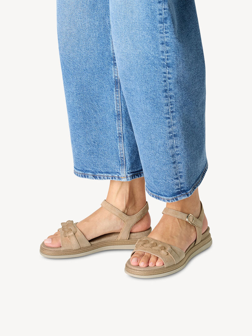 Leren Sandaaltje - bruin, TAN, hi-res