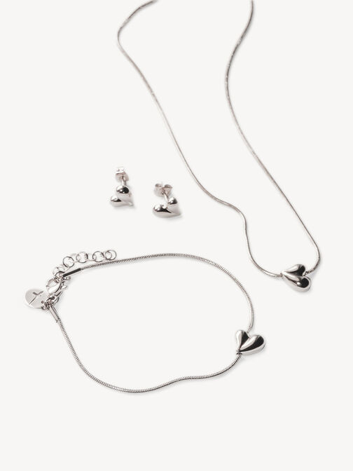Schmuck Set Heart silber, , hi-res