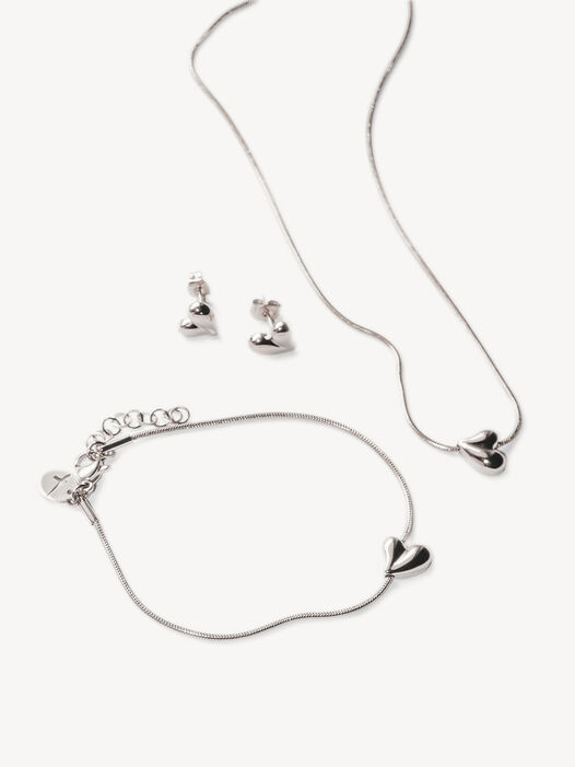 Schmuck Set Heart silber, , hi-res