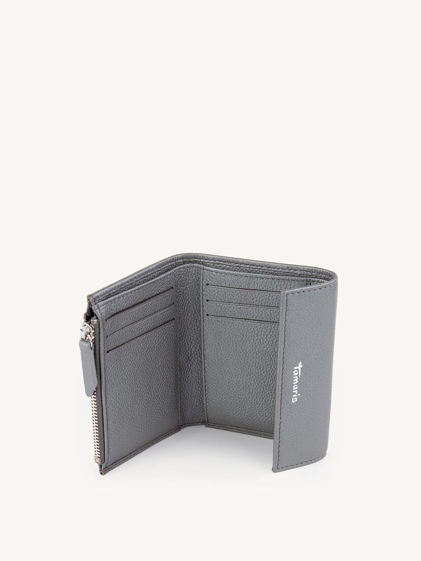 Leren Portemonnee - zilver, darksilver, hi-res