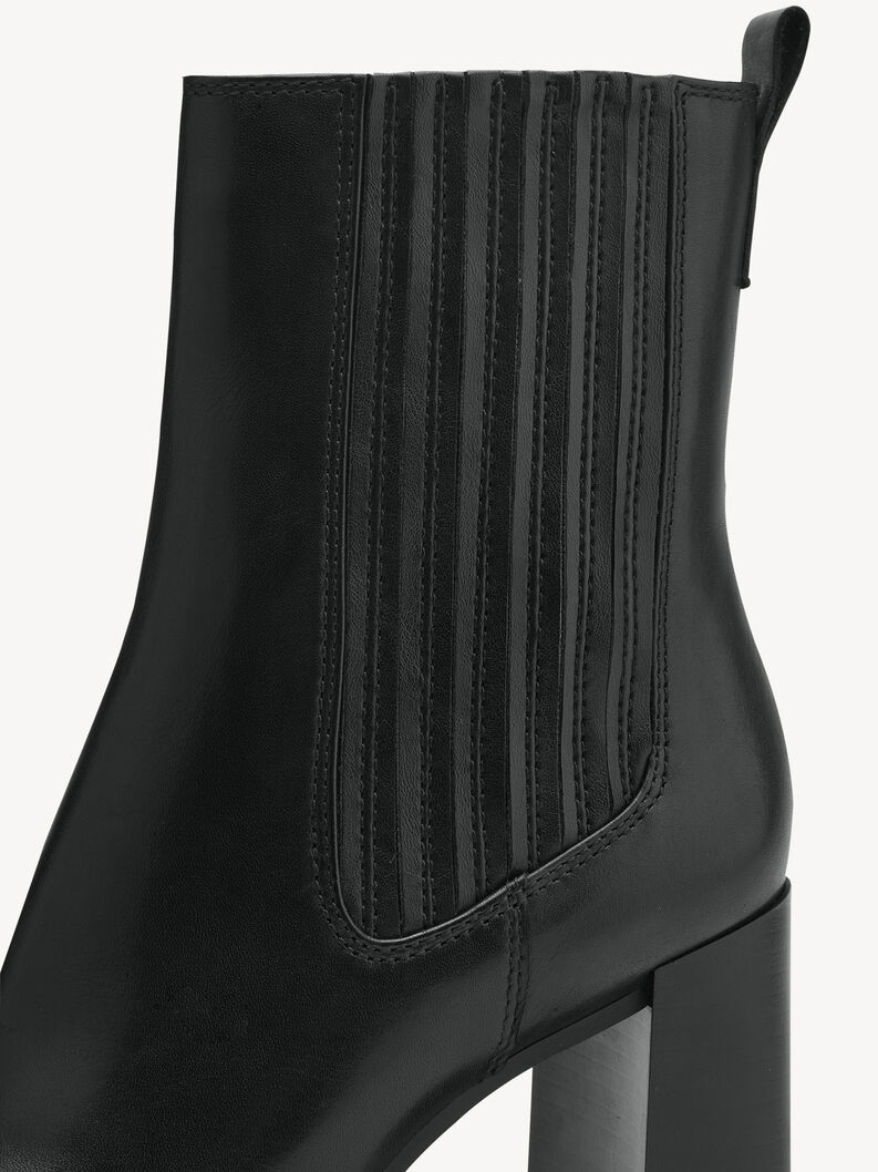 Leather Bootie - black, BLACK, hi-res