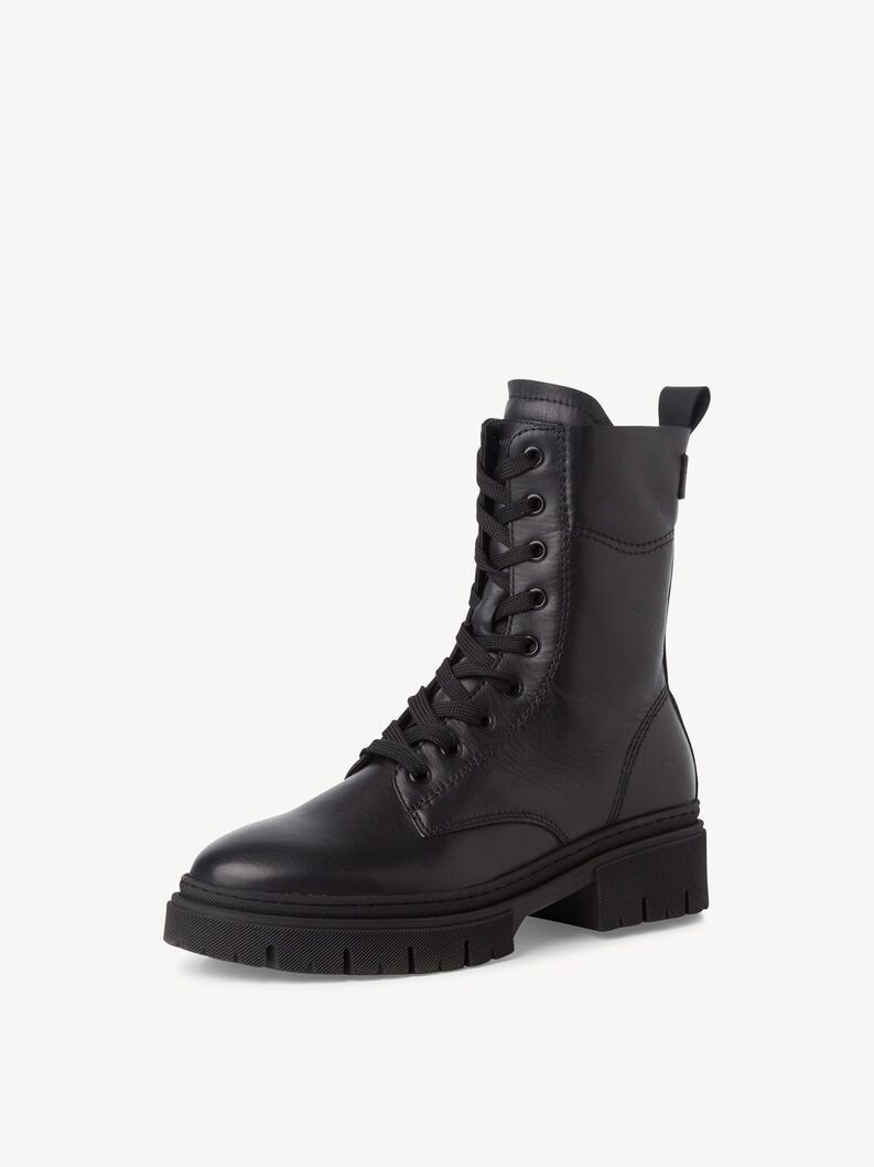 Bottine en cuir - noir, BLACK, hi-res