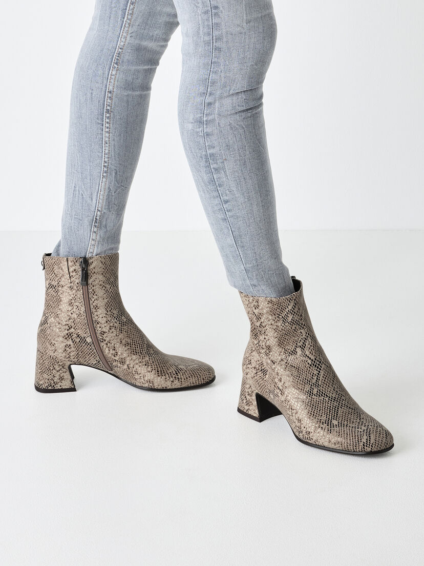 Enkellaarsje - beige, BEIGE SNAKE, hi-res