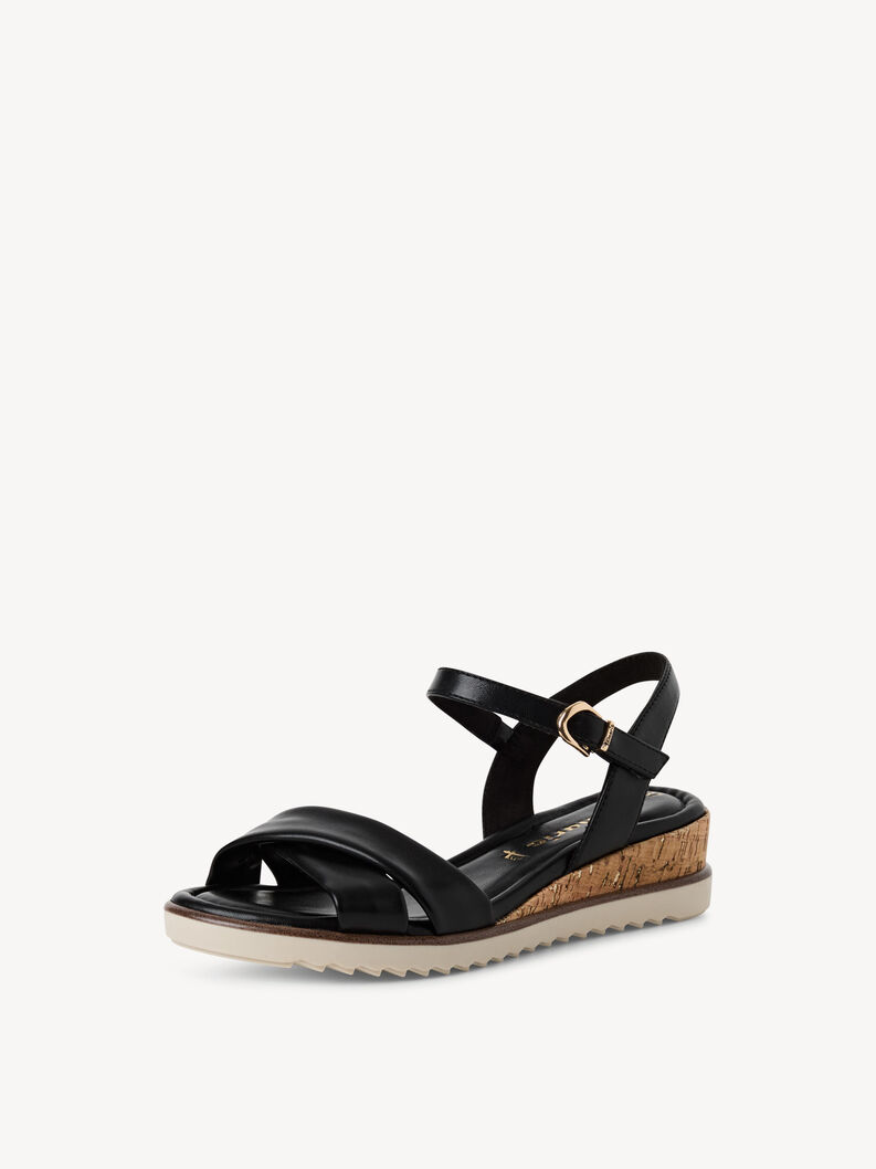 Heeled sandal - black, BLACK, hi-res