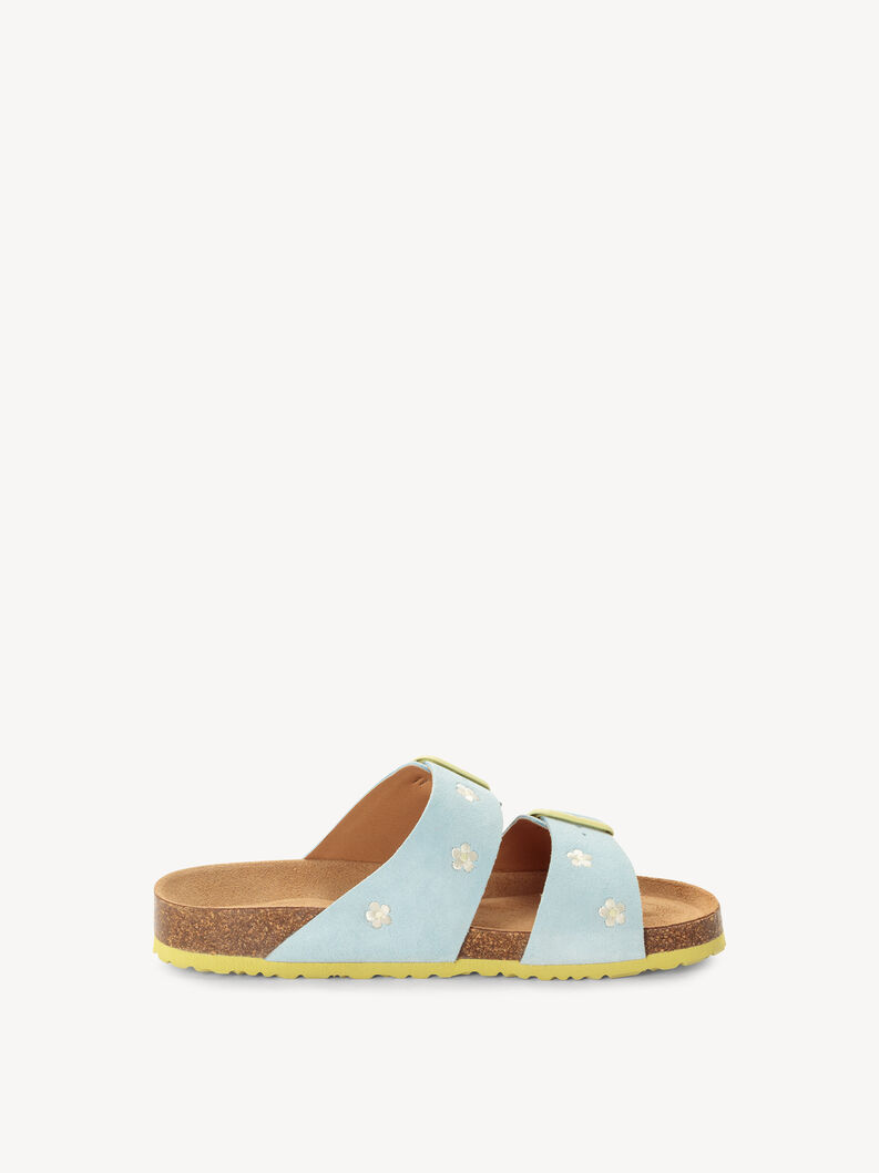 Leather Mule - blue, LT. BLUE COMB, hi-res