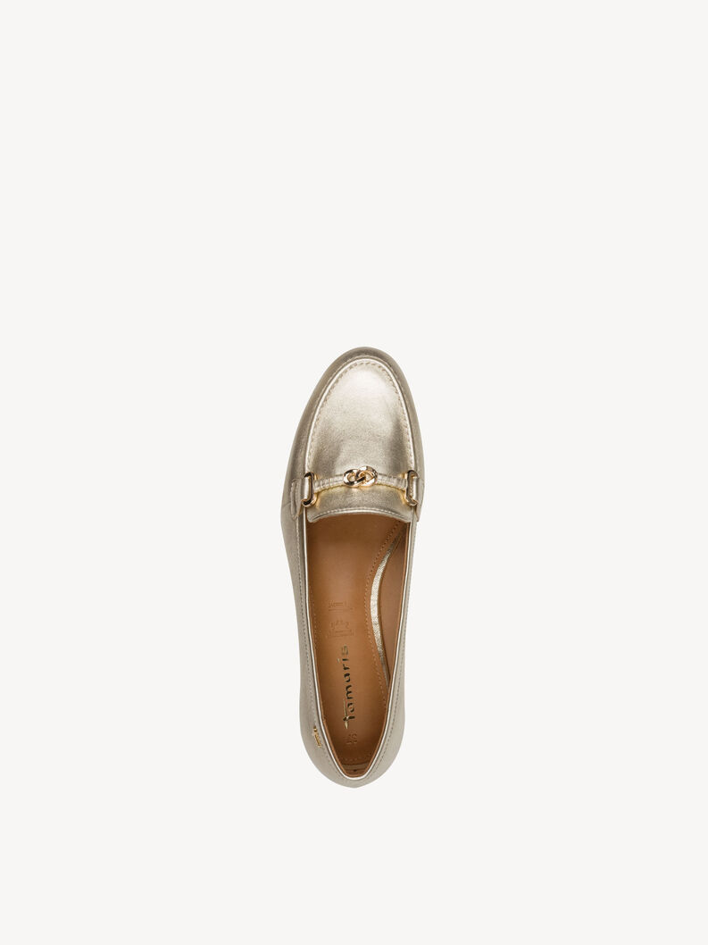 Lederslipper - metallic, LIGHT GOLD, hi-res