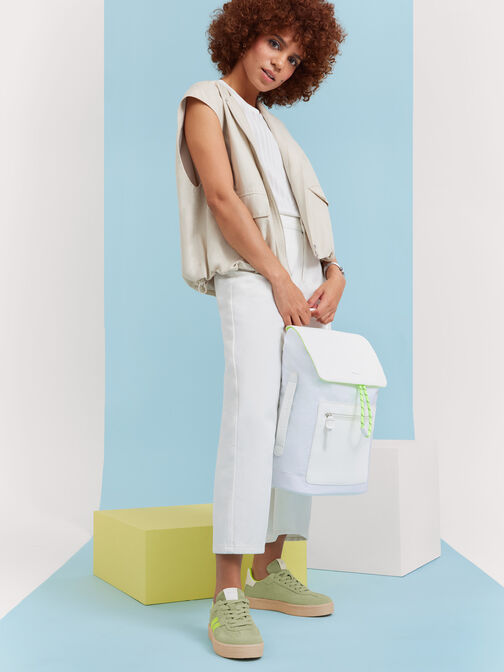 Sac &agrave; dos, white/yellow, hi-res