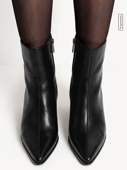 Stiefelette, BLACK LEATHER, hi-res