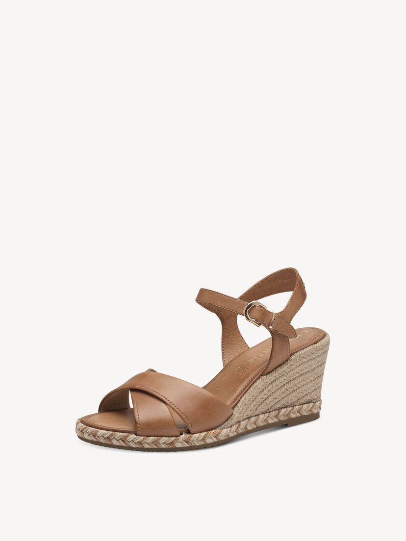 Leren Sandaaltje - bruin, cognac, hi-res