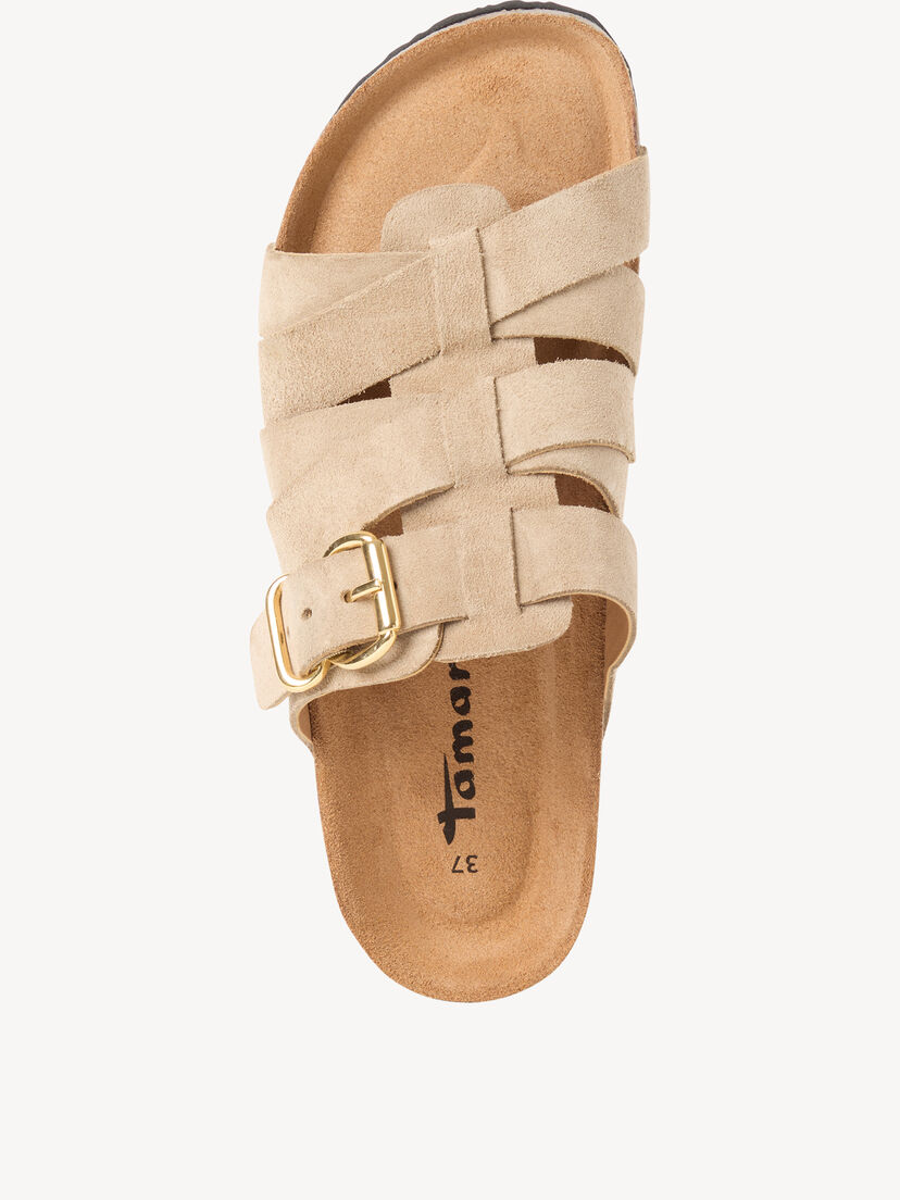 Leren Slipper - beige, TAUPE, hi-res