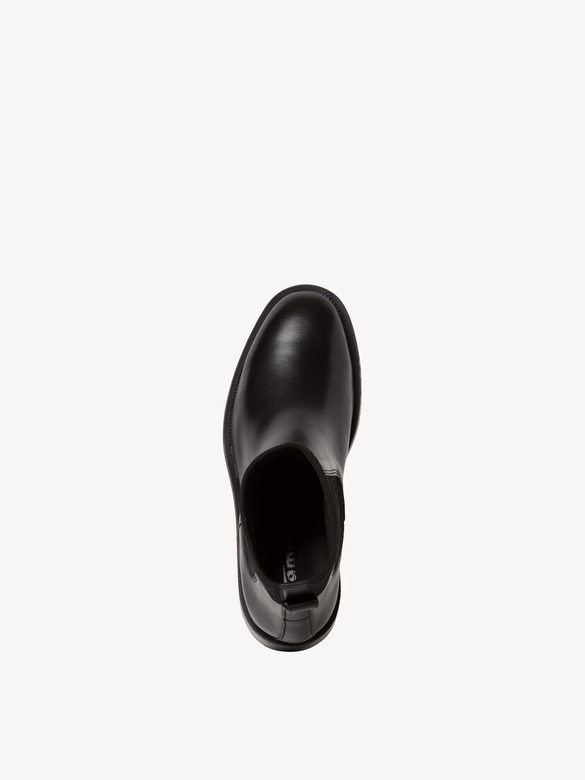 Leren Chelseaboot - zwart, BLACK, hi-res