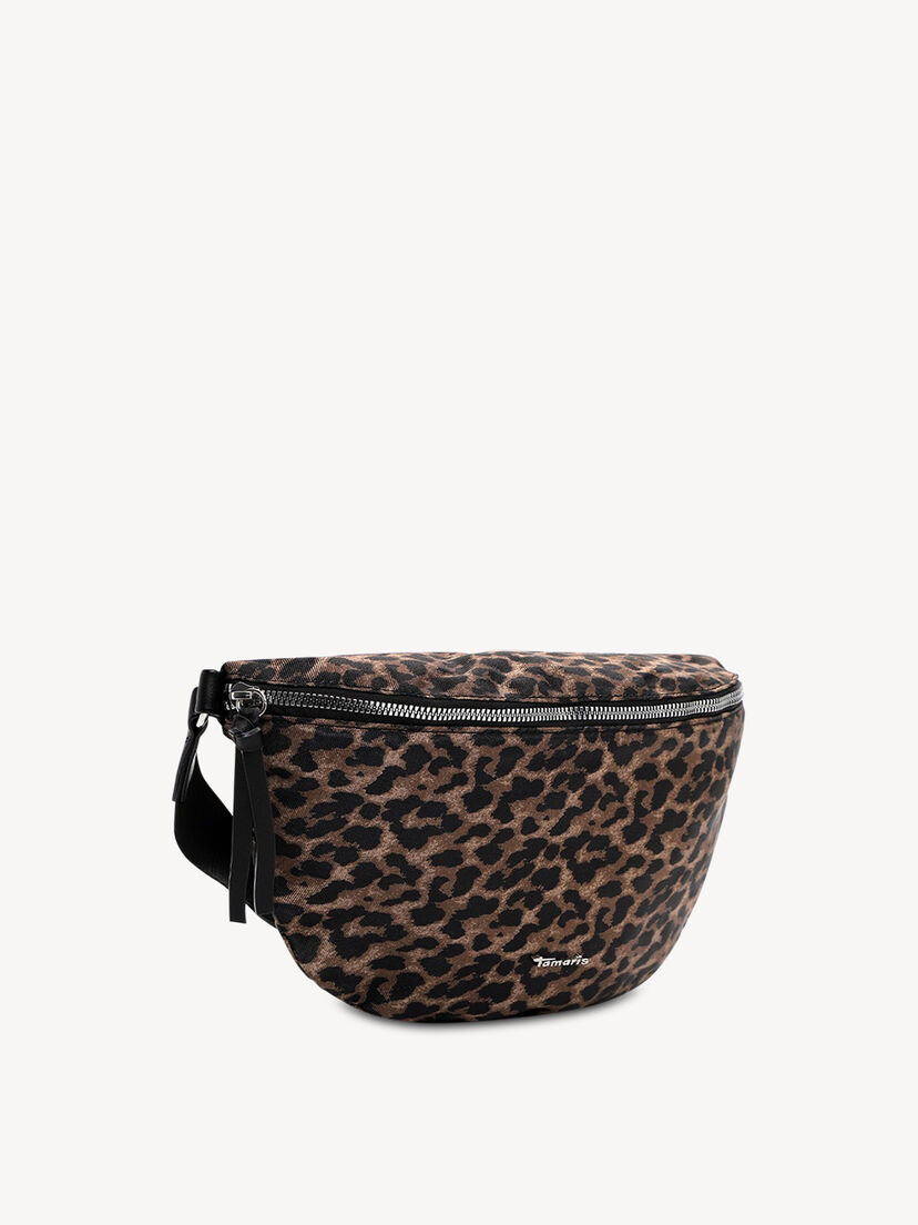 Schoudertas - zwart, black/brown, hi-res