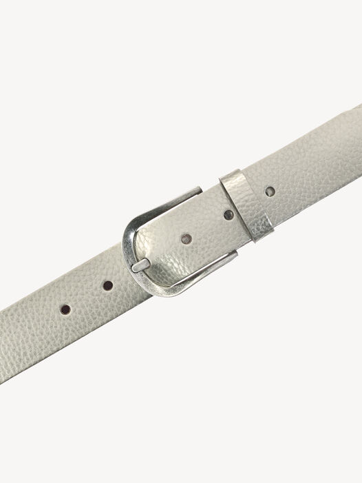 Leren riem, Platingold, hi-res