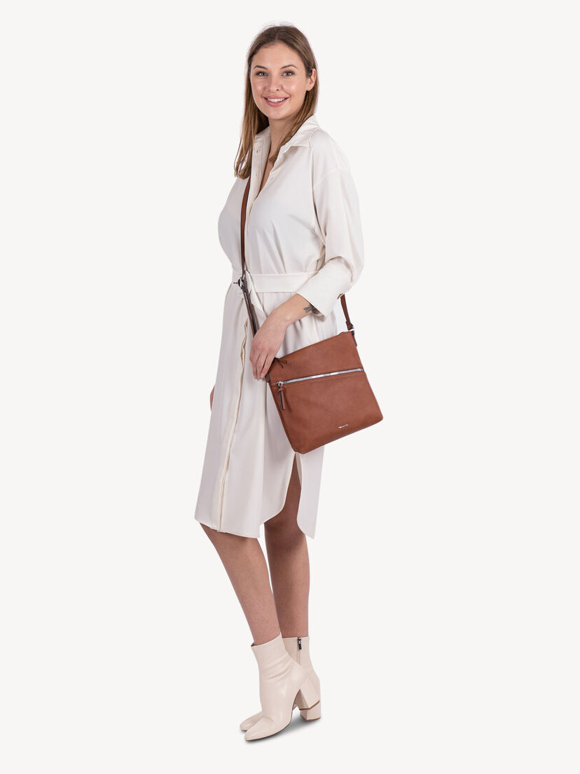 Schoudertas, cognac, hi-res