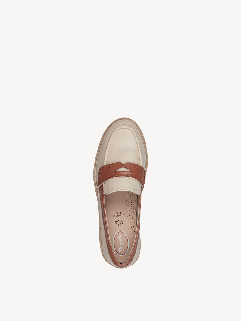 Slipper en cuir - beige, IVORY COMB, hi-res