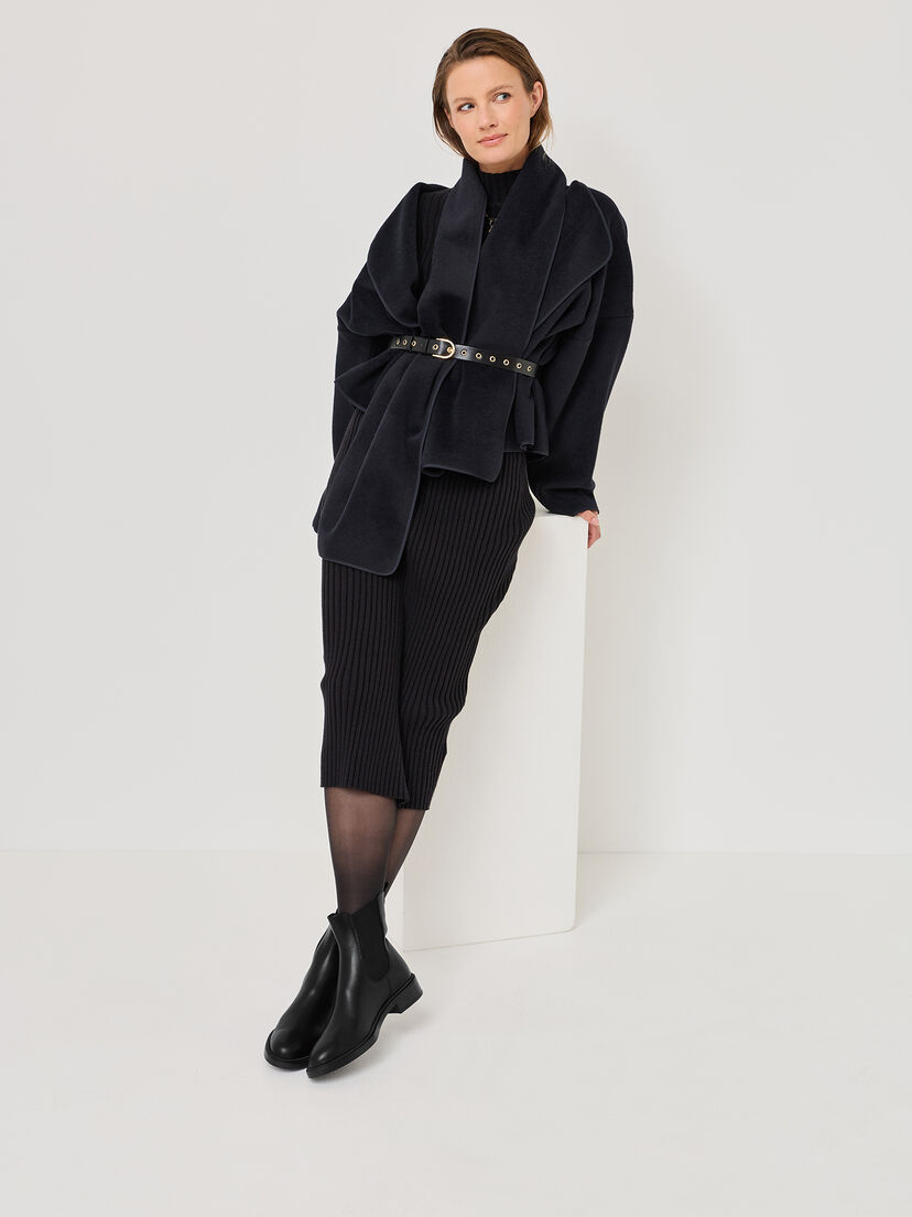 Leren Chelseaboot - zwart, BLACK, hi-res