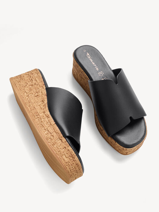 Slipper, BLACK LEATHER, hi-res