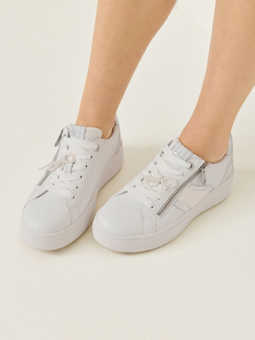 Sneaker, WHITE/SILVER, hi-res