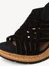 Leather Heeled sandal - black, BLACK, hi-res