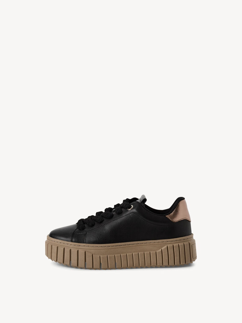 Ledersneaker - schwarz, BLACK COMB, hi-res