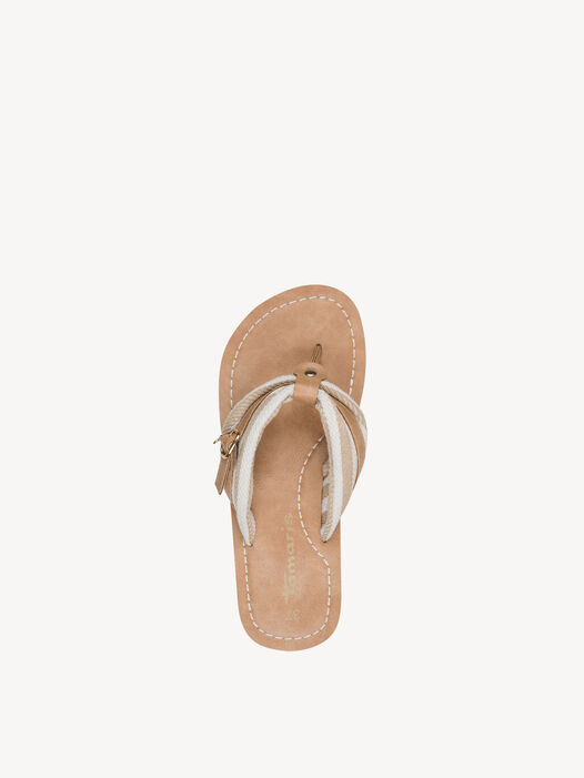 Flip Flops, BEIGE STRIPES, hi-res