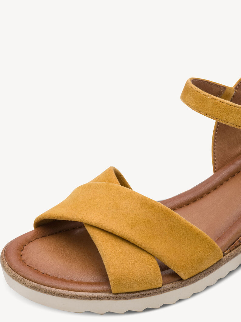 Sandale &agrave; talon, YELLOW, hi-res