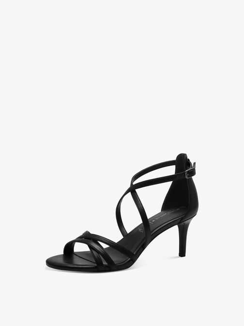 Sandale à talon, BLACK, hi-res