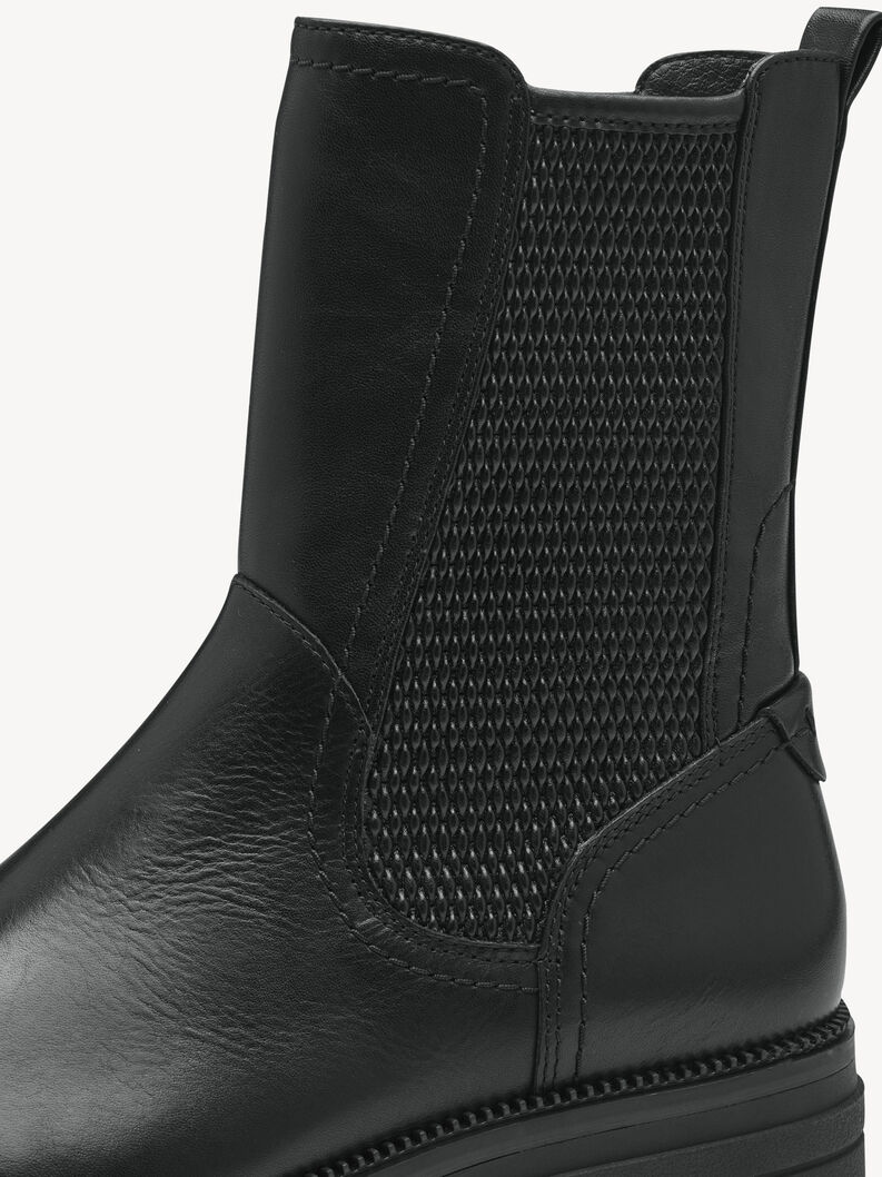 Bottine Chelsea en cuir - noir, BLACK, hi-res