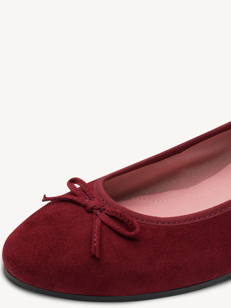 Lederballerina - rot, MERLOT SUEDE, hi-res