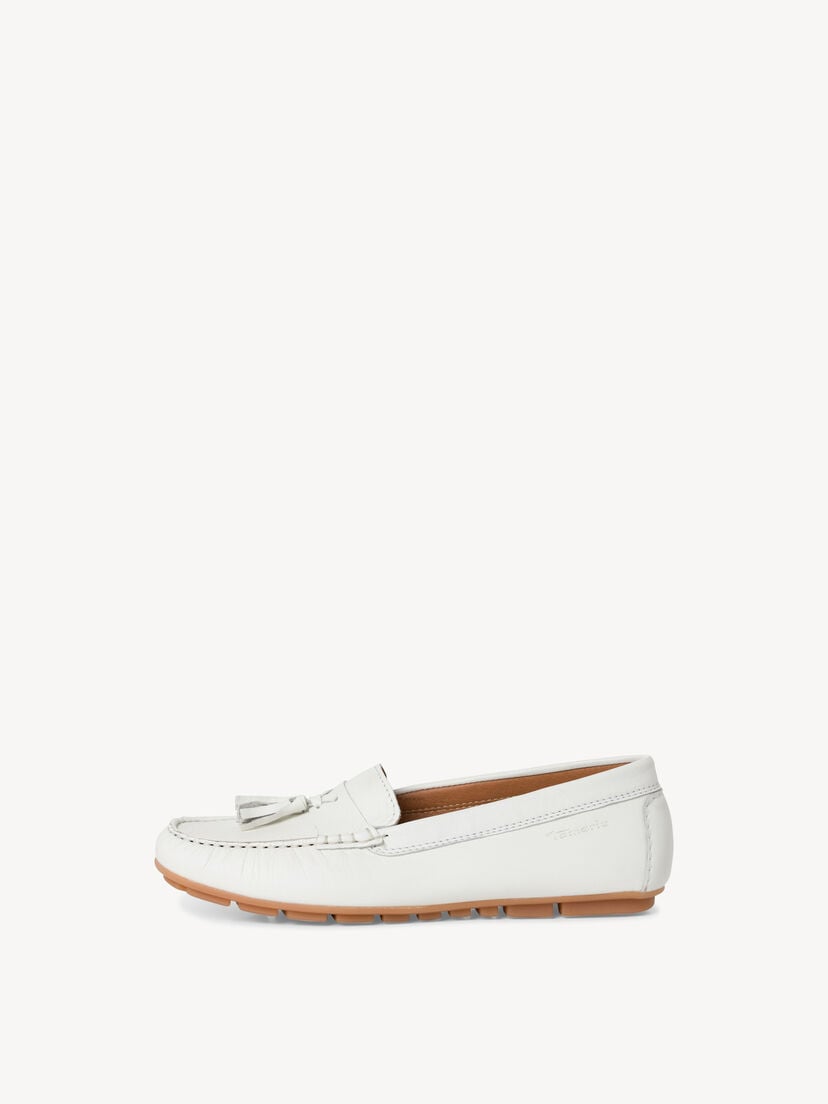 Mocassin, WHITE LEATHER, hi-res